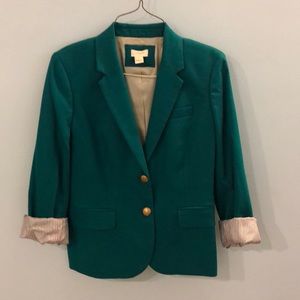 J. Crew Factory Teal Wool Blazer